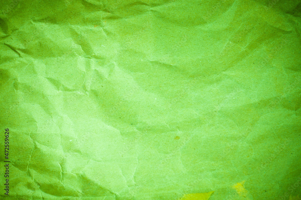 Vignette green crumpled paper. Vignette green crumpled paper.