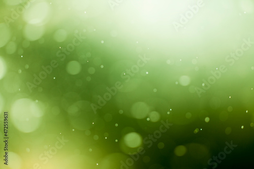 Green lights bokeh background.