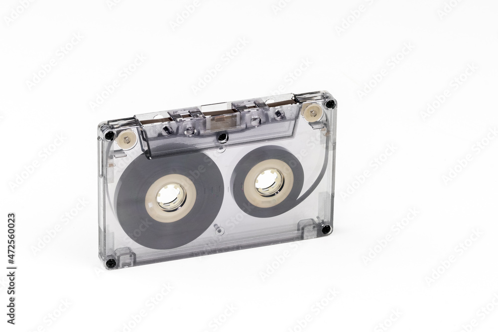 Cassette tape on white background