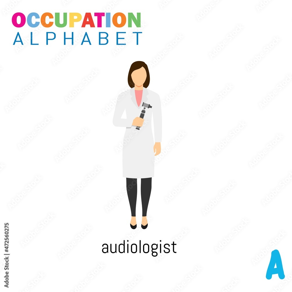 Vector Illustration of alphabet occupation with A letter. Suitable for Education purposes. Vector Illustration of alphabet occupation with A letter. Suitable for Education purposes.