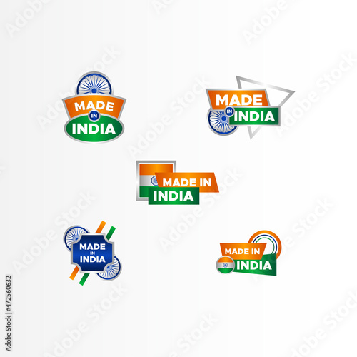 Made In India Badge Design For Greeting Product