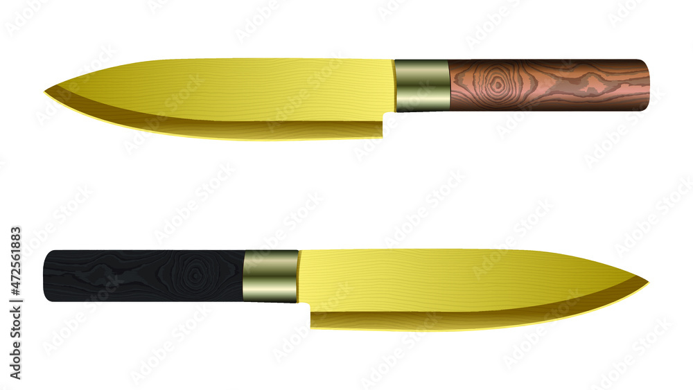 chef knives, butcher meat knives for butcher shop, Meat cutting knives, Cutlery icon set - vector realistic kitchen knives isolated, Vector illustration chef knives, butcher meat knives for butcher shop, Meat cutting knives, Cutlery icon set - vector realistic kitchen knives isolated, Vector illustration