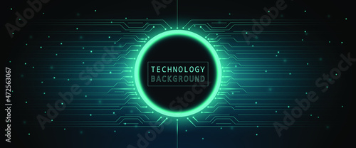 Abstract data security cyber connection technology background concept, information privacy idea, blue color abstract screen, hi speed internet technology.