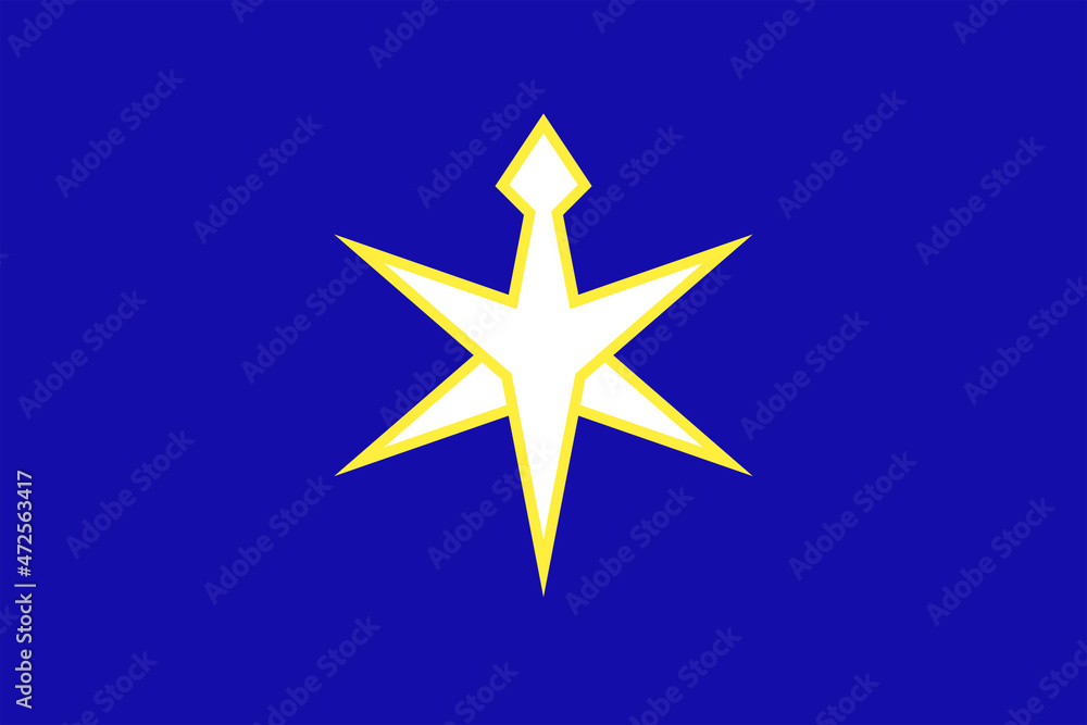 Chiba - Japan national flag and prefectural symbol Chiba - Japan national flag and prefectural symbol