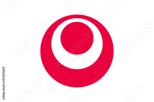 Okinawa - Japan national flag and prefectural symbol