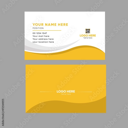 Modern business card design template for companies and owners 