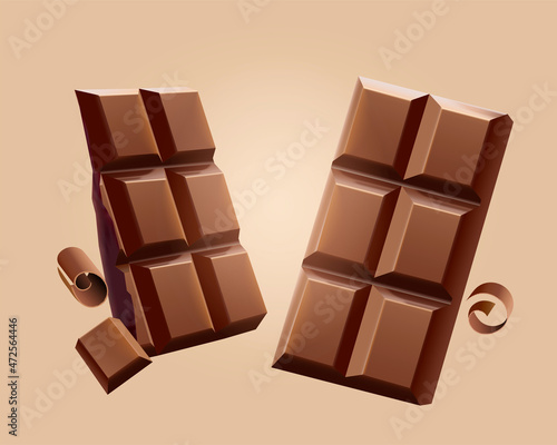 3d milk chocolate blocks