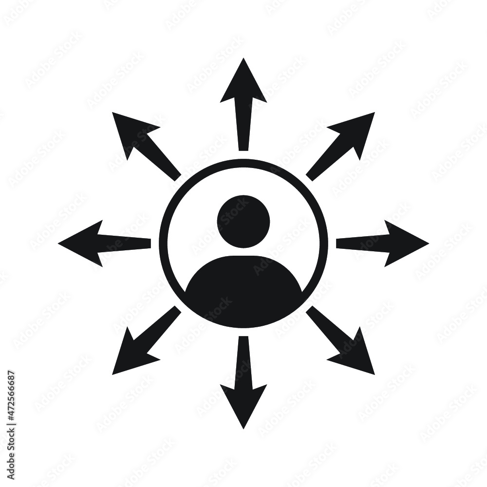 delegation, management icon on white background delegation, management icon on white background
