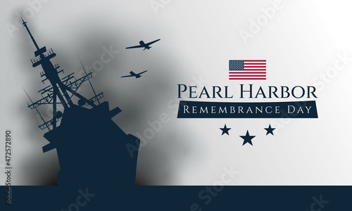 Pearl Harbor Remembrance Day Background Design photo