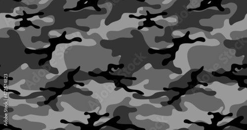 Camouflage seamless pattern from spots. Military texture. Print on fabric and textiles. For banner and advertising. Vector illustration