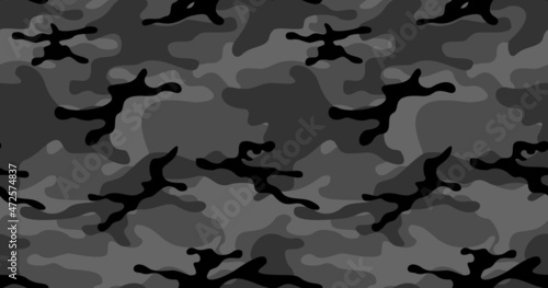 Camouflage seamless pattern from spots. Military texture. Print on fabric and textiles. For banner and advertising. Vector illustration