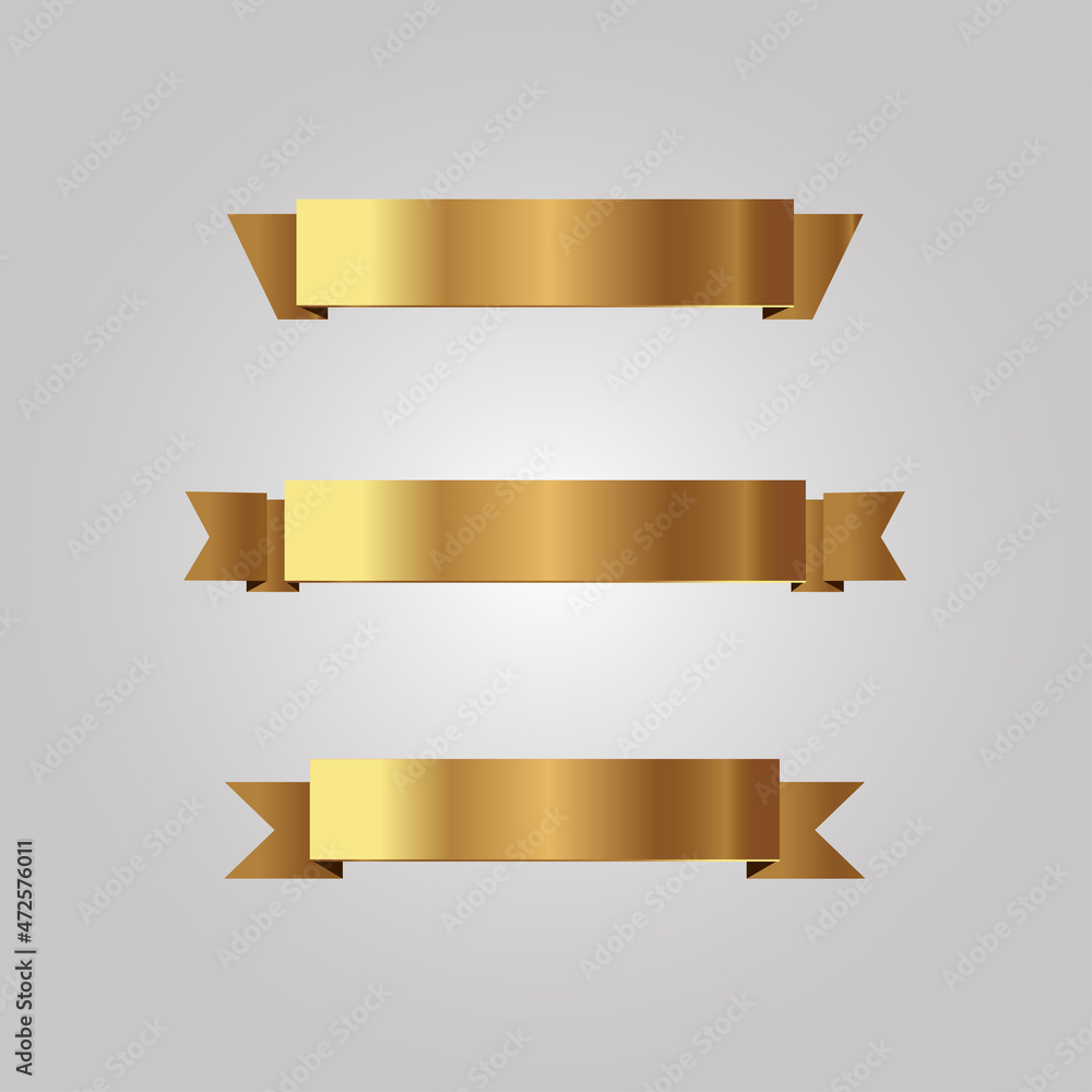 Set of golden ribbons vector.
Set of golden ribbons vector.