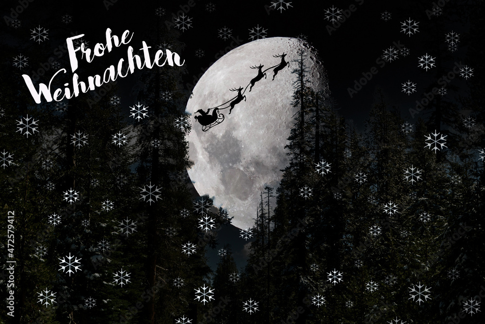 Leyiyi Fotohintergrund Weihnachten – 2,4x3 M, Vinyl, Mit Schneefall, Geschenken & Weihnachtsmann