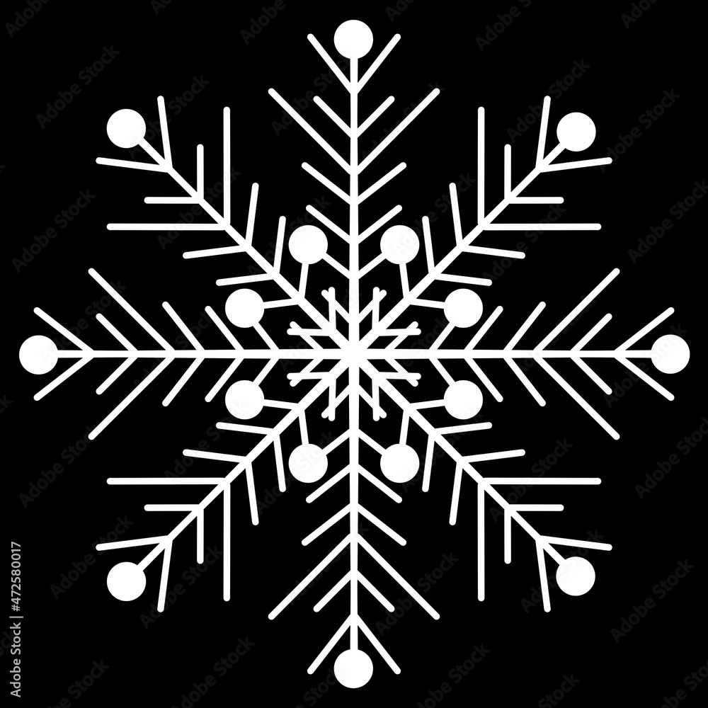 Winter snowflake for fabrics and textiles and linens and cards Winter snowflake for fabrics and textiles and linens and cards
