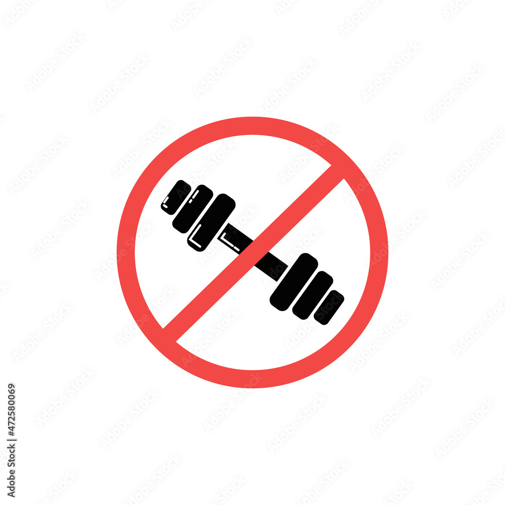 No GYM. Prohibition sign for quarantine. Public access restriction No GYM. Prohibition sign for quarantine. Public access restriction