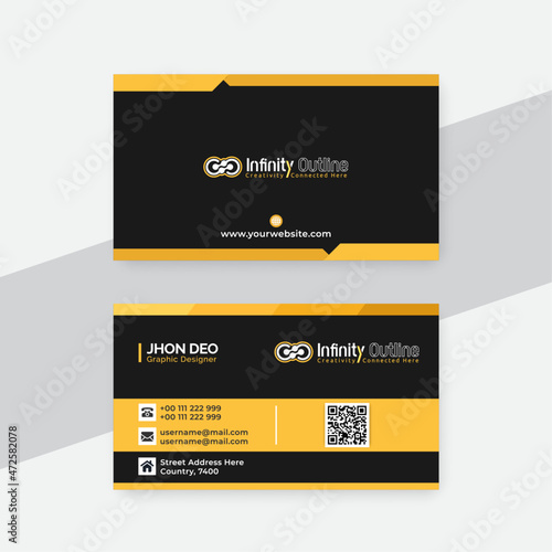 Modern business card design in professional style corporate business card Personal visiting card creative business card Print template
