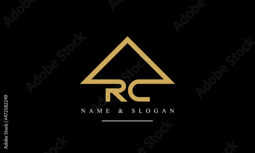 RC, CR, R, C abstract letters logo monogram