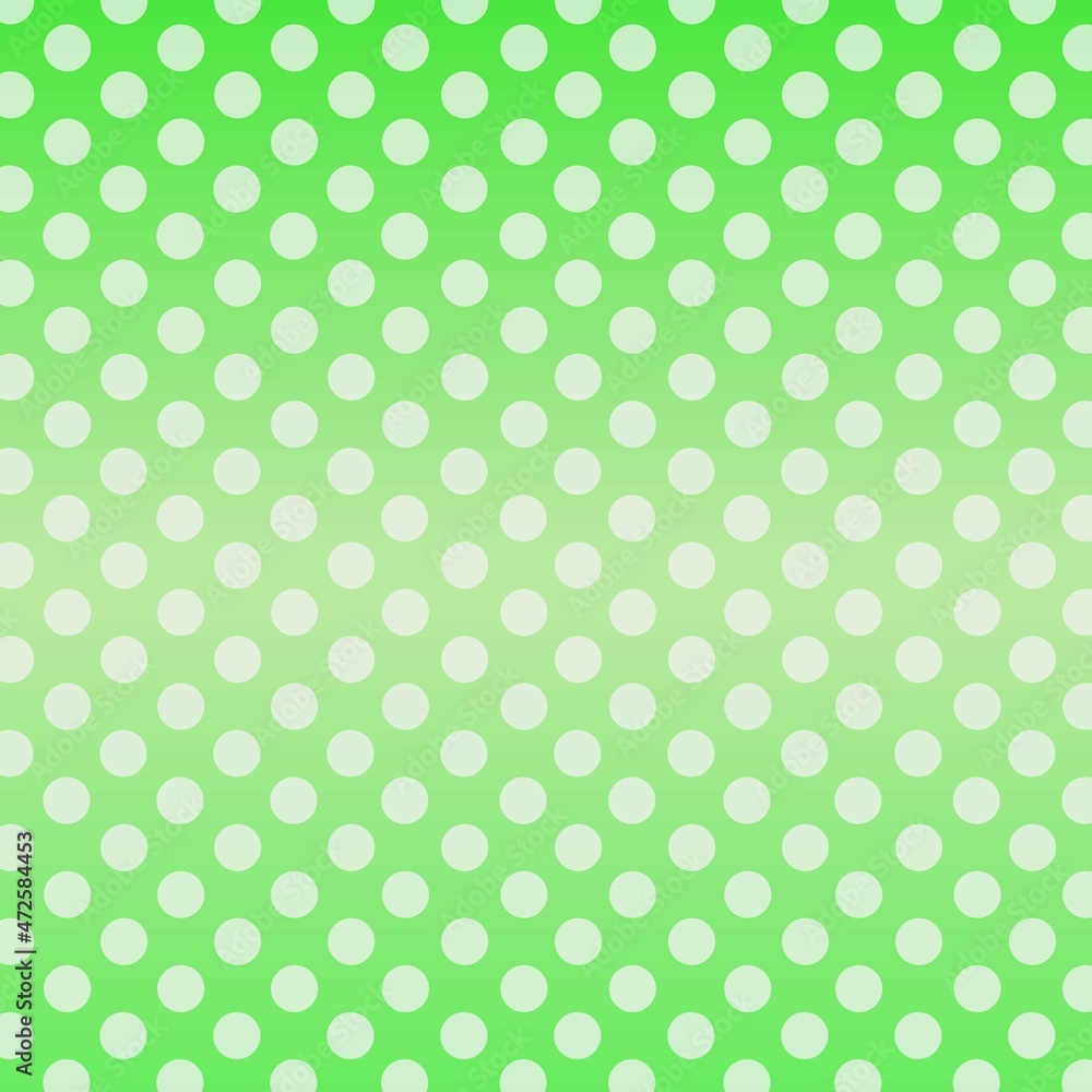 A seamless pattern is a large white dot on gradient green background