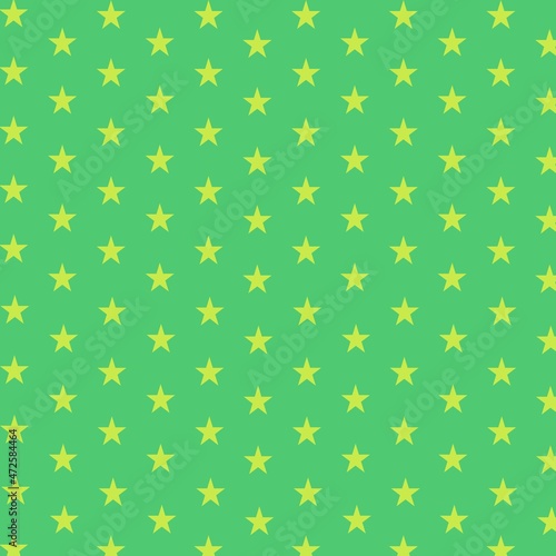 Star pattern on the green background.