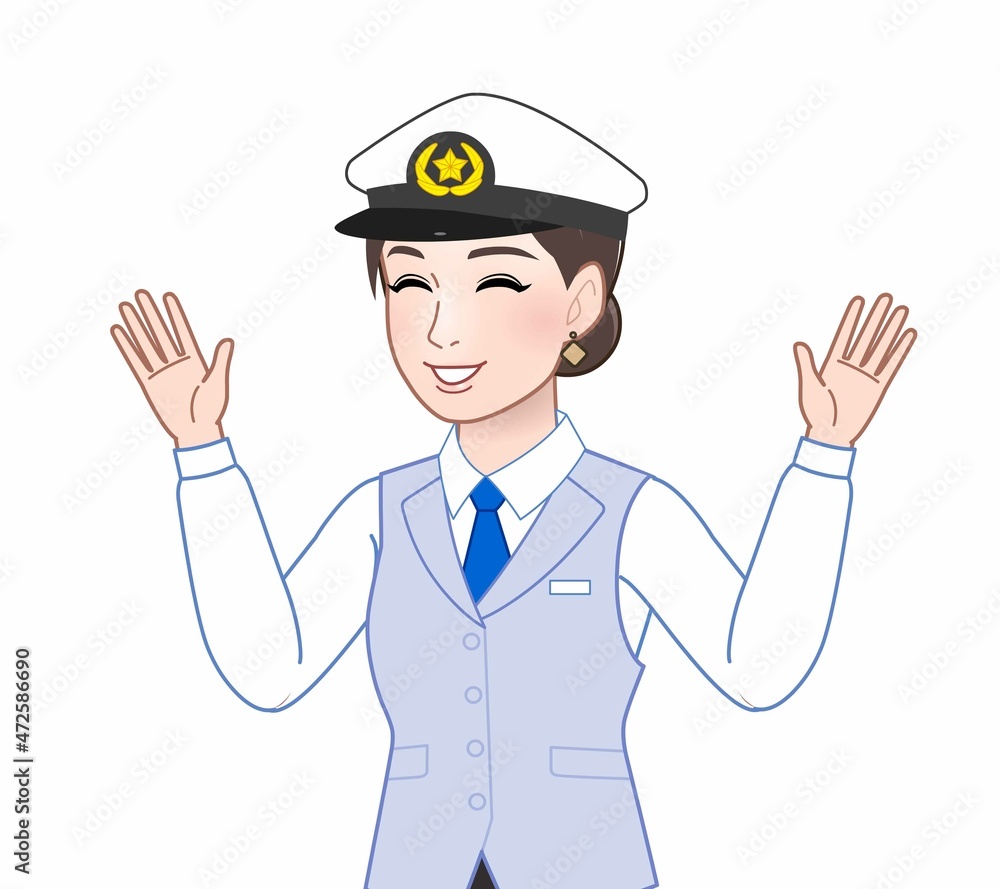 タクシー運転手の女性 タクシー運転手の女性