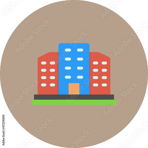  Building Line Bubble Gradient Vector Icon Design