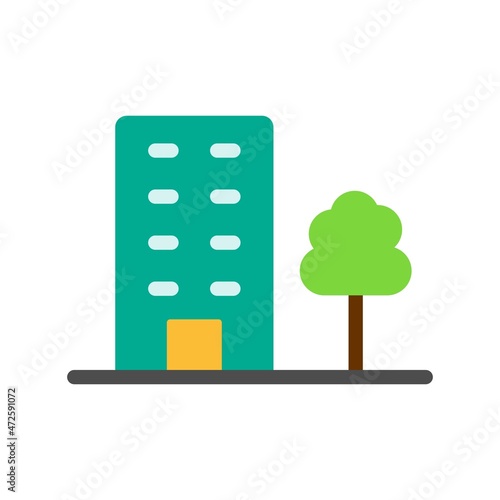 Building Flat Vector Icon Design