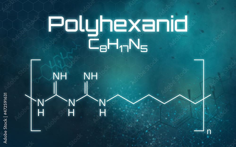 Obraz premium Chemische Formel von Polyhexanid