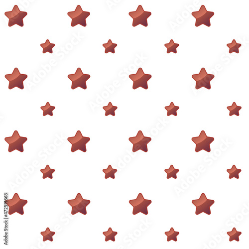 Bronze Shiny Star Seamless Pattern - Amazing vector pattern of a bronze star suitable for background fabric pattern, design asset, valentine day, wrapping paper, wallpaper and illustration in general