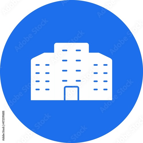 Building Line Circle Grey Vector Icon Design
