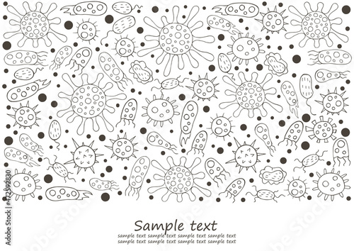 Monochrome medical illustrations. Coloring pages, black and white