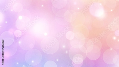 Bubbles motion background with pastel bokeh flares
