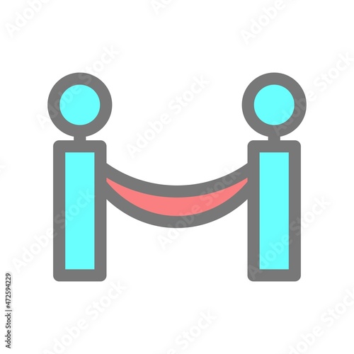 Barrier Filled Light Vector Icon Design