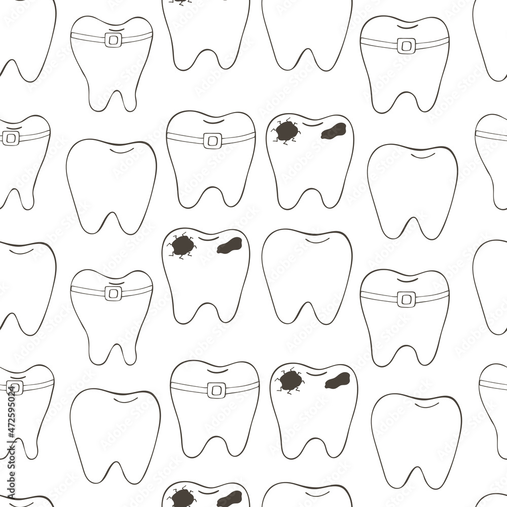 Monochrome medical seamless pattern. Coloring pages, black and white Monochrome medical seamless pattern. Coloring pages, black and white