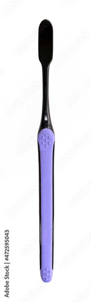 Violet toothbrushes isolated on a white background Violet toothbrushes isolated on a white background