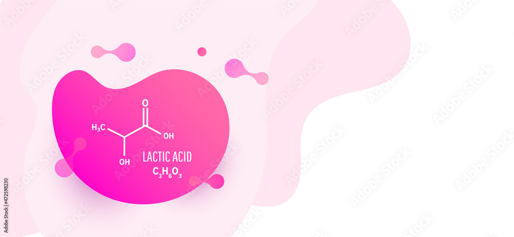 Lactic acid molecular structure. Lactic acid skeletal chemical formula. Vector illustration Lactic acid molecular structure. Lactic acid skeletal chemical formula. Vector illustration