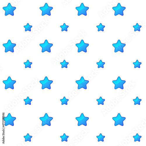 Blue Shiny Star Seamless Pattern - Amazing vector pattern of a blue star suitable for background fabric pattern, design asset, valentine day, wrapping paper, wallpaper and illustration in general