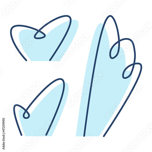 Minimalist Vector Bushes Set - Amazing flat vector illustration of a bushes set suitable for design asset, decoration, game assets, clip art, autumn, mobile app, website and illustration in general