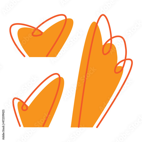 Minimalist Vector Bushes Set - Amazing flat vector illustration of a bushes set suitable for design asset, decoration, game assets, clip art, autumn, mobile app, website and illustration in general