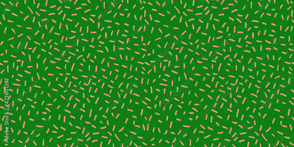 Fototapeta premium Hand drawn ink pattern and texture seamless pattern. Expressive seamless abstract vector background in green.