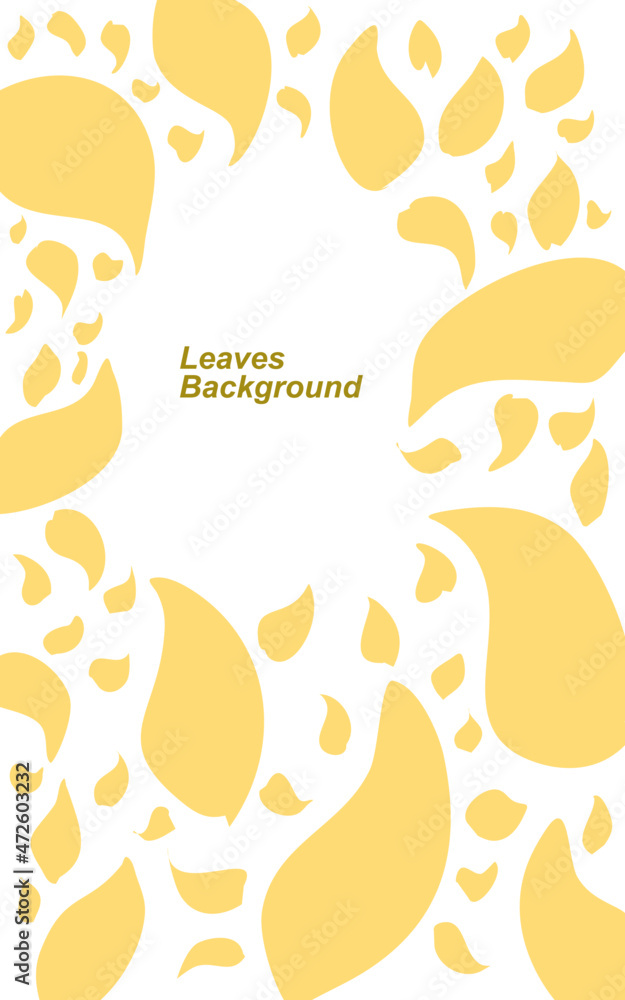 Colorful modern abstract background template portrait website mobile nature leave gold gradient color