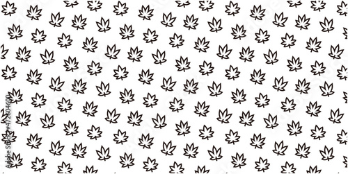 Cannabis icon pattern background for website or wrapping paper (Monotone version)