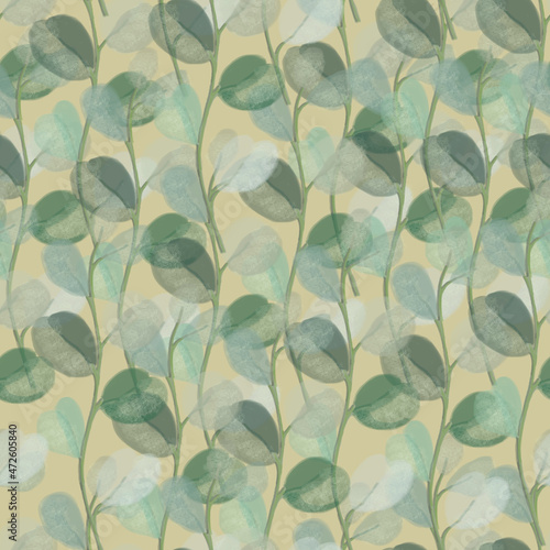 Background with plants. Seamless pattern.