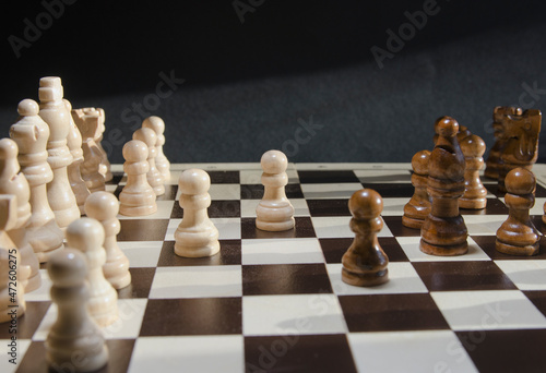 Fotografia Close-up chess pieces on board
