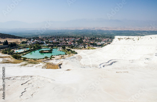 Beautiful view in Pamukkale Turkey of the rocks