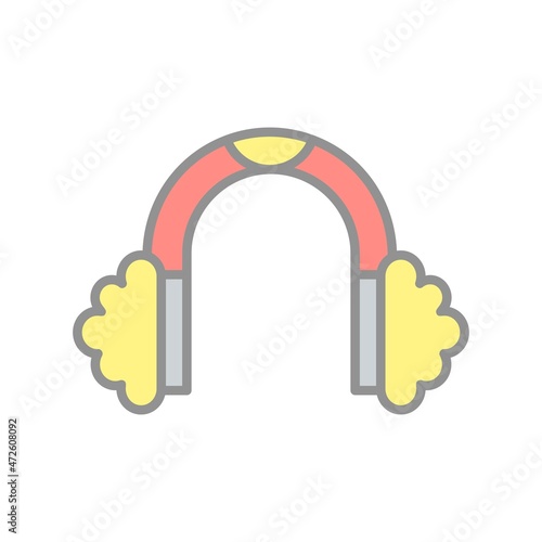Earmuffs Filled Light Vector Icon Design