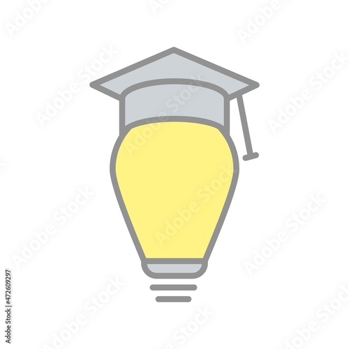 Wisdom Filled Light Vector Icon Design