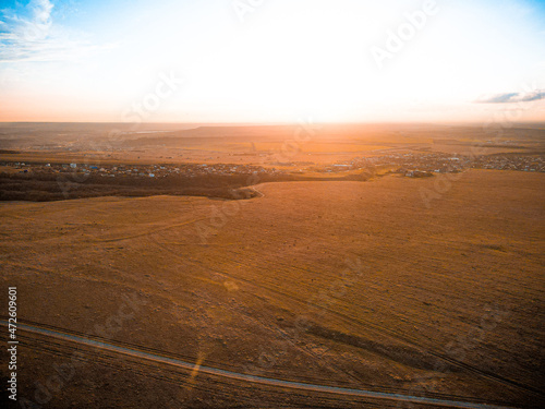 sunset over the river