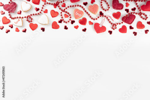 Fototapeta Naklejka Na Ścianę i Meble -  Valentine's day greeting card border