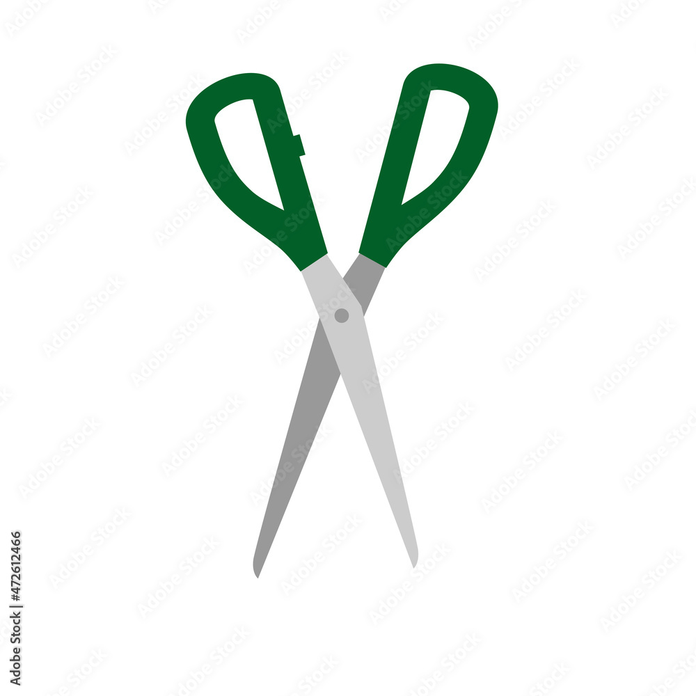 シンプルでフラットなハサミのイラスト Stock Vector Adobe Stock