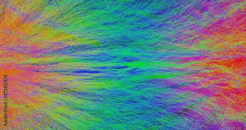 Abstract multi-colored background of threads 3d rendering